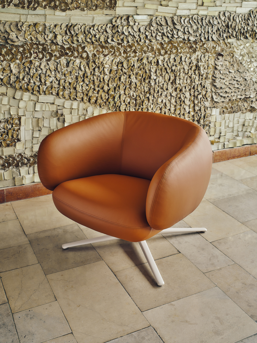 Sessel Grand Grace: Leder L-04, RAL1013