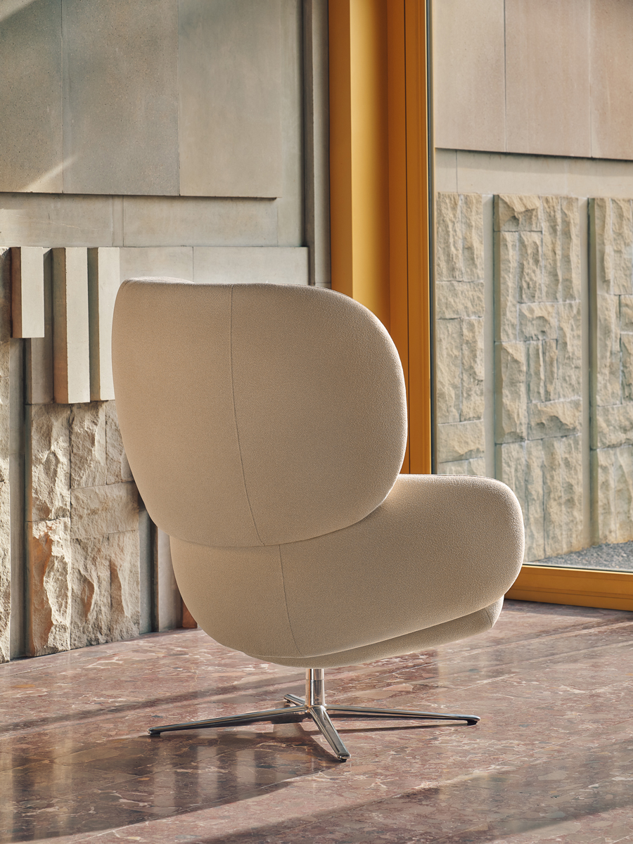 Sessel Grand Grace: Grain GR-61250, Poliertes Aluminium