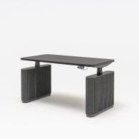 electrically adjustable desk with felt panels Ogi Drive
