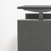 electrically adjustable desk with felt panels Ogi Drive