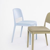 Stuhl niedrig gepolstert Blendy: RAL6013, Venice VC-0219; RAL2307010, Venice VC-0234