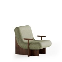 armchair Kivo: sage 801, dark oak