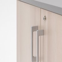 cabinet Basic: acacia, aluminum satinato