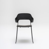 stackable chair Afi: black oak veneer