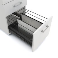 cassettiera Basic: bianco pastello