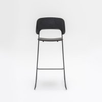tabouret haut Afi: placage Chene noir