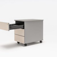 pedestal Color: beige matte, aluminum satinato