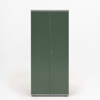 cabinet Color: bottle green matte, aluminum satinato