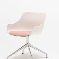 Stoel met gepolijste aluminium onderstel Baltic Remix