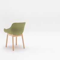 Stoel met houten onderstel Baltic Basic