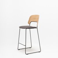 high stool Afi: natural oak veneer, Go Check G-60084