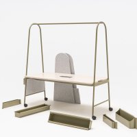 accessories Ampla: RAL6013; conference table Ampla: beige matt, PET L-IC03-B60, RAL6013