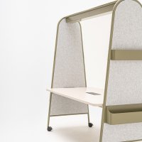 accessories Ampla: RAL6013; conference table Ampla: beige matt, PET L-IC03-B60, RAL6013