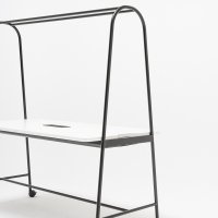 high table Ampla: white pastel, RAL9005