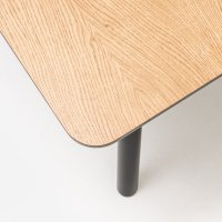 conference table Echo: natural oak veneer, RAL9005