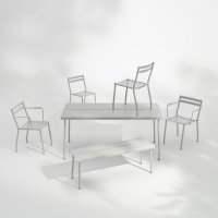 table Flaner: RAL7044; chair Flaner: RAL7044