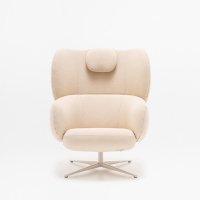 Fauteuil met hoofdsteun en draaibare voet Grand Grace