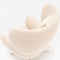 Fauteuil met hoofdsteun en draaibare voet Grand Grace