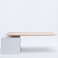 desk height adjustment Gravity: elm, RAL9003