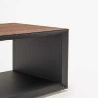 Gravity: american walnut veneer, RAL9004
