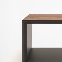 Gravity: american walnut veneer, RAL9004