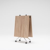 folding table Plica: natural oak, chrome
