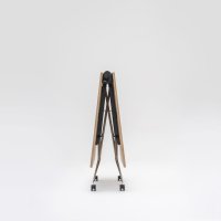 folding table Plica: natural oak, chrome