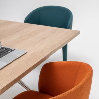 folding table Plica: natural oak, chrome