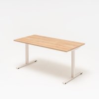 one-station desk Ogi T: natural oak, RAL9010