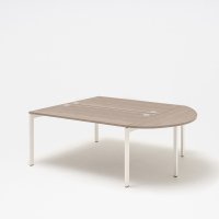 bench desk Ogi U Bench: grey oak, RAL9010