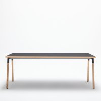 conference table Ogi W: black, RAL9005, ash