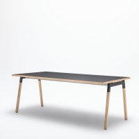 conference table Ogi W: black, RAL9005, ash
