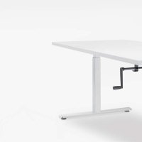desk height adjustment Ogi Drive: aluminum satinato, RAL9006