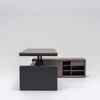 executive desk Mito: robinia, RAL7043