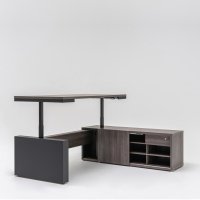 executive desk Mito: robinia, RAL7043