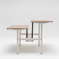 desk height adjustment Ogi Drive Bench: natural oak, RAL9010