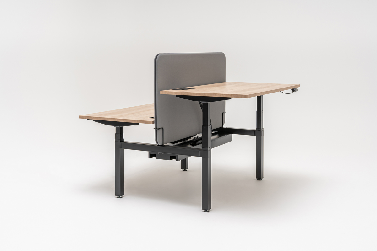 desk height adjustment Ogi Drive Bench: natural oak, RAL9005; Sonic: Synergy LDS-20