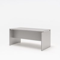 one-station desk Ogi V: aluminum satinato