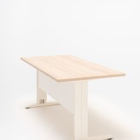 one-station desk Ogi N: acacia, RAL9010
