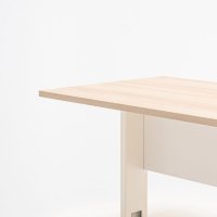one-station desk Ogi N: acacia, RAL9010