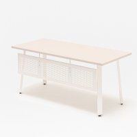 one-station desk Ogi A: beige matte, RAL9010
