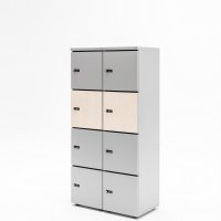Locker Standard: aluminum satinato, polar birch