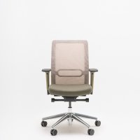 office chair Leo: Runner R-61128, Quest Q-18, RAL6013, polished aluminum
