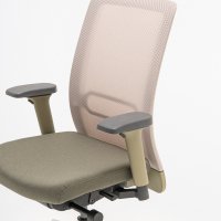 office chair Leo: Runner R-61128, Quest Q-18, RAL6013, polished aluminum
