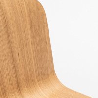 chair Nud: natural oak veneer, RAL9005