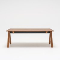 one-station desk Viga: copper oak veneer