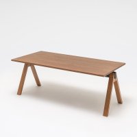 one-station desk Viga: copper oak veneer