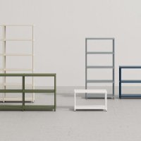 bookcase Stilt: RAL1013; bookcase Stilt: RAL6013; bookcase Stilt: RAL9010; bookcase Stilt: RAL7042; bookcase Stilt: RAL5003; bookcase Stilt: RAL9005