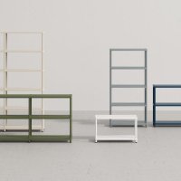 bookcase Stilt: RAL1013; bookcase Stilt: RAL6013; bookcase Stilt: RAL9010; bookcase Stilt: RAL7042; bookcase Stilt: RAL5003; bookcase Stilt: RAL9005