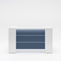 Valde: white pastel, dark blue matte